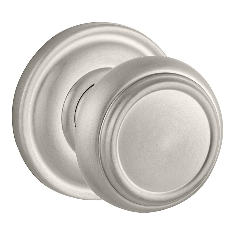 Baldwin Reserve Hdtratrr150 Half Dummy Traditional Knob And Traditional Round Rose Satin Nickel Finish