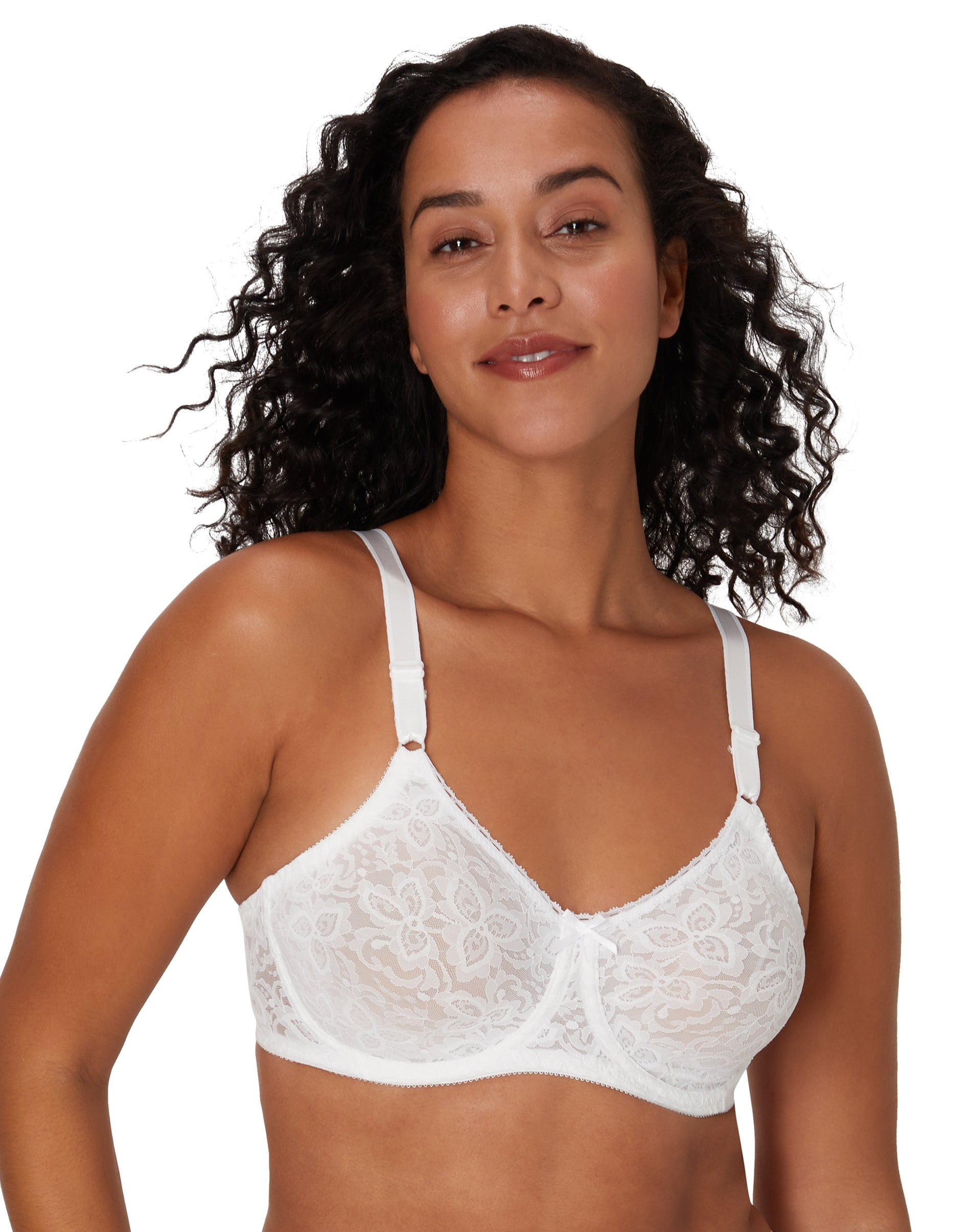 Bali Lace 'n Smooth Underwire Bra DF3432 Color: White Size: 40 DD