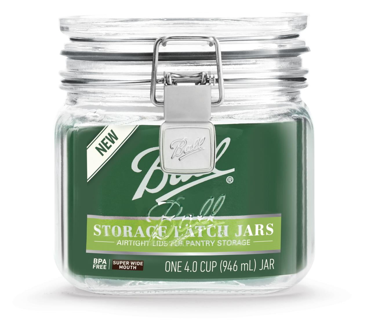 (2 pack) Ball Latch Jar, Glass Storage Jar, Quart