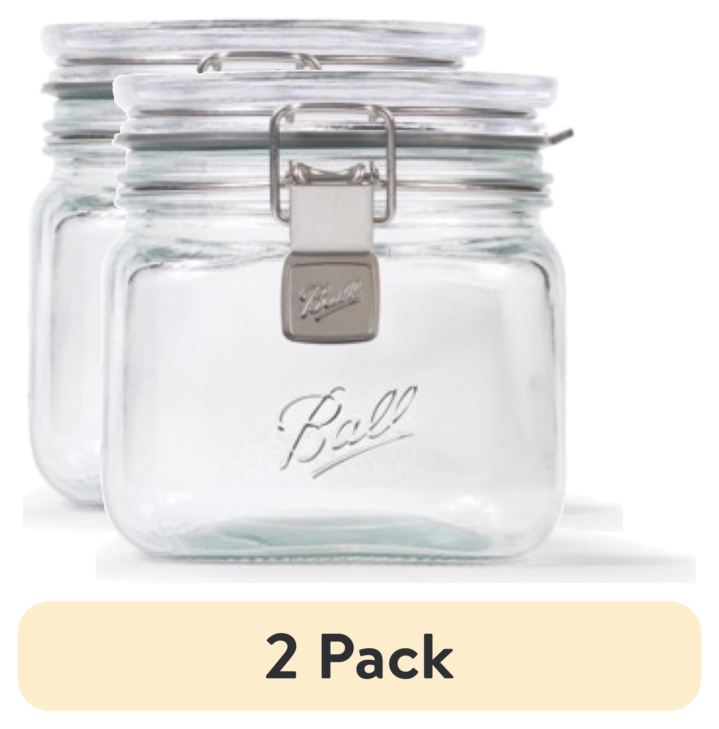 (2 pack) Ball Latch Jar, Glass Storage Jar, Quart