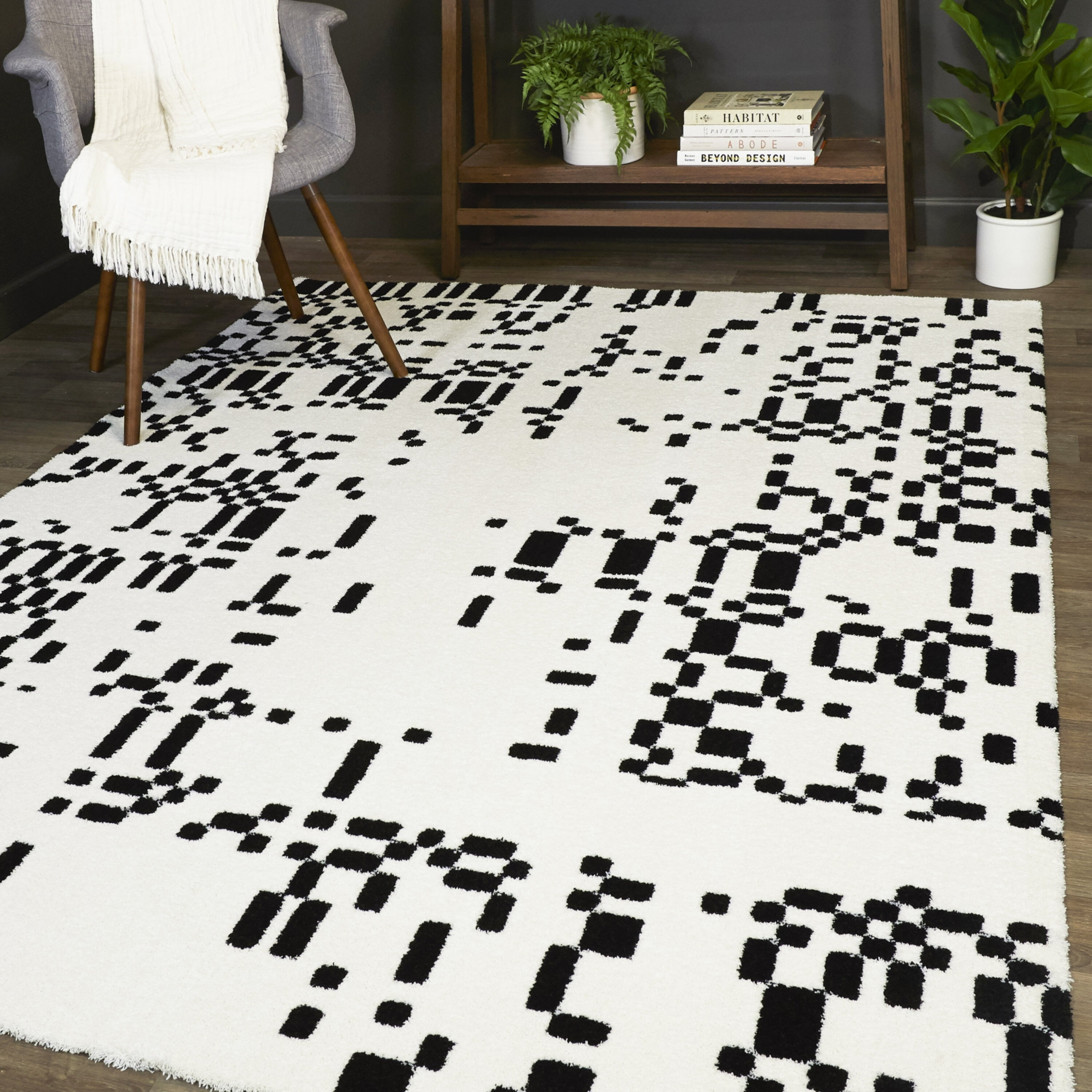 Glitch Modern Abstract Area Rug