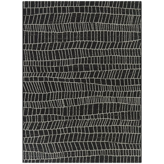 Balta Siegel Modern Geometric Indoor/Outdoor Area Rug 5'3" x 7' - Charcoal