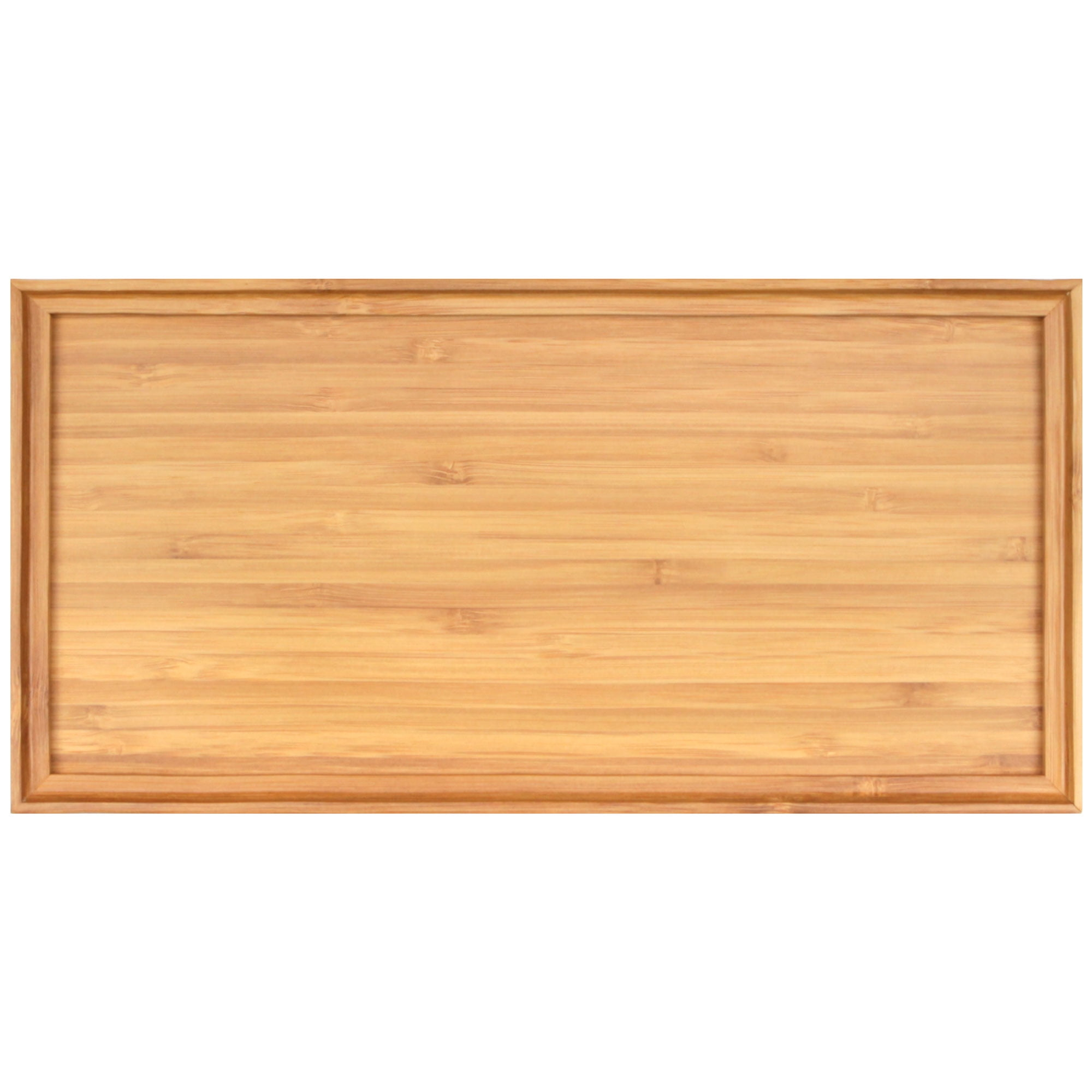 BambooMN Organic Bamboo Serving Tray, Tea/Coffee Serving, Appetizers, Snacks, Charcuterie Tray, 11"x5.5"x0.6"