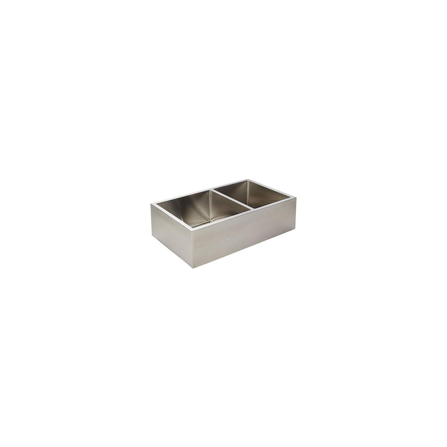 Barclay Coriander 33'' x 20'' Double Basin Farmhouse Kitchen Sink