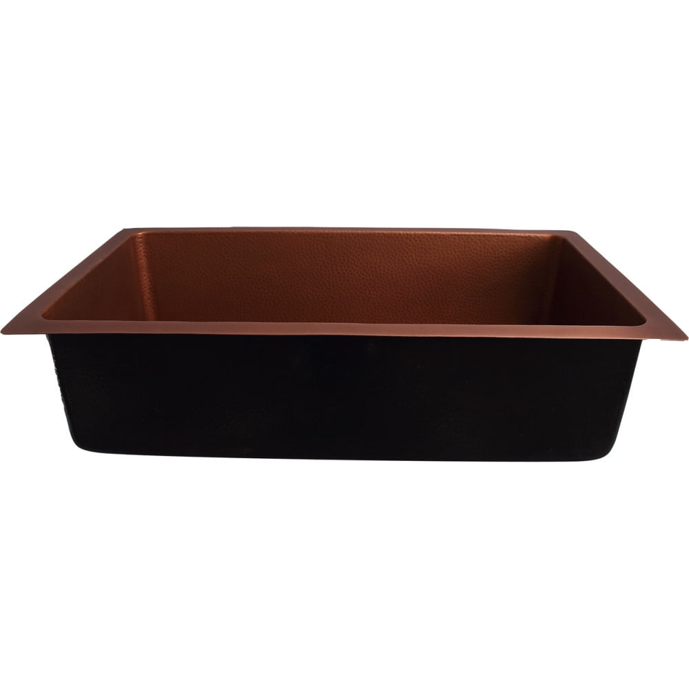 Rocio 36'' L Undermount Single Bowl Copper Kitchen Sink