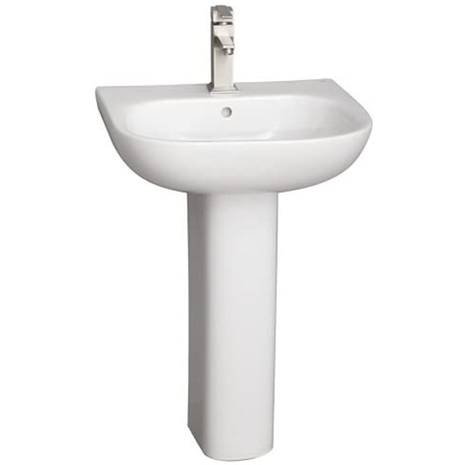 Barclay Tonique White Vitreous China U-Shaped Bathroom Sink with Overflow