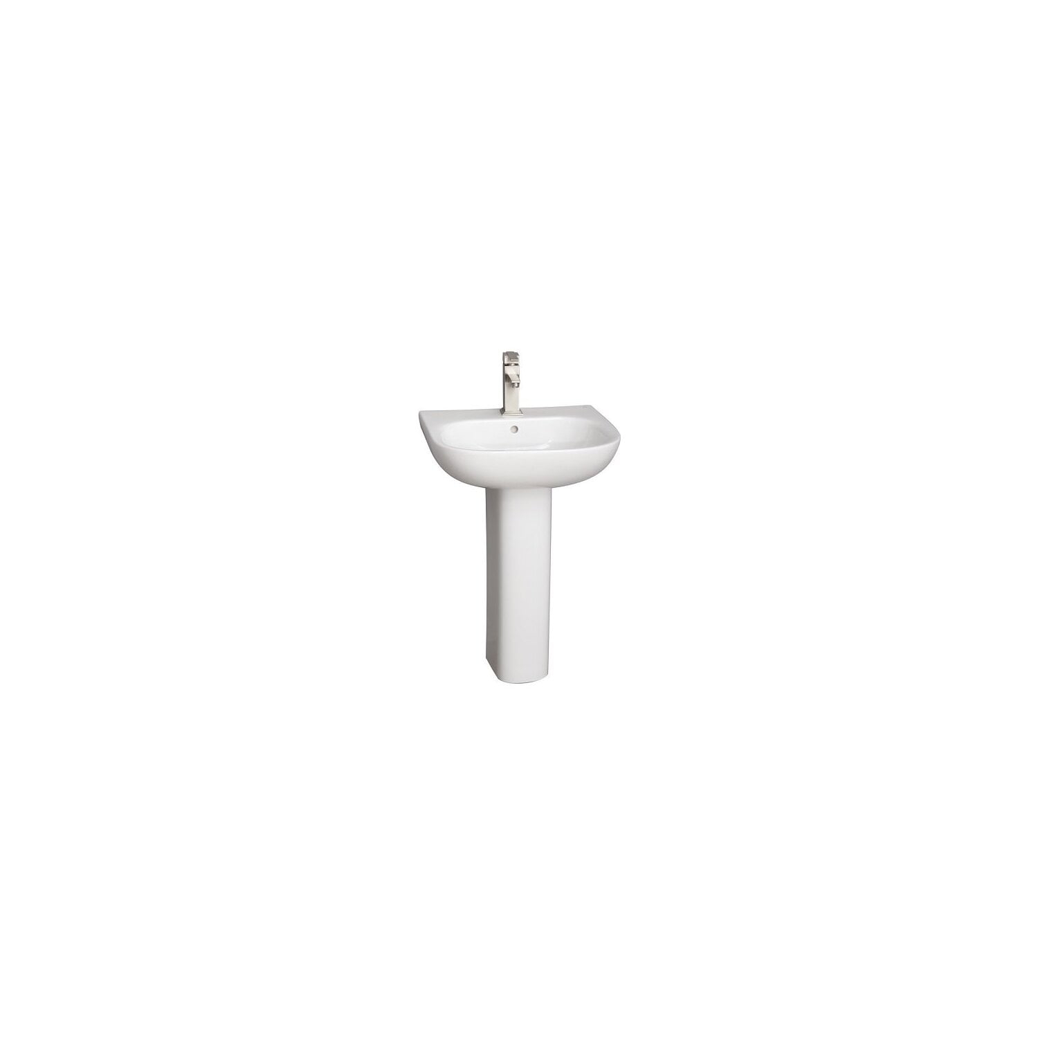 Barclay Tonique White Vitreous China U-Shaped Bathroom Sink with Overflow