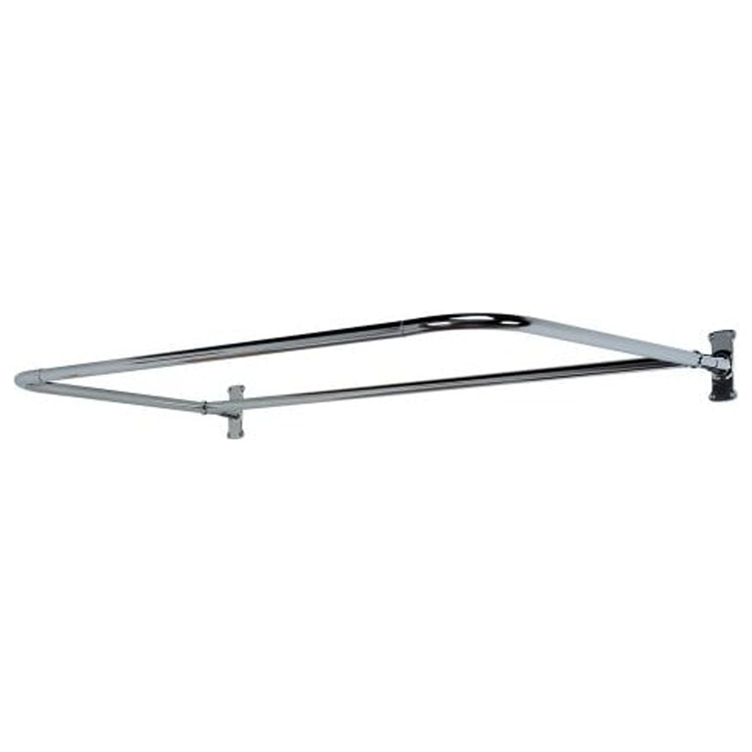 60'' D-Shaped Fixed Shower Curtain Rod