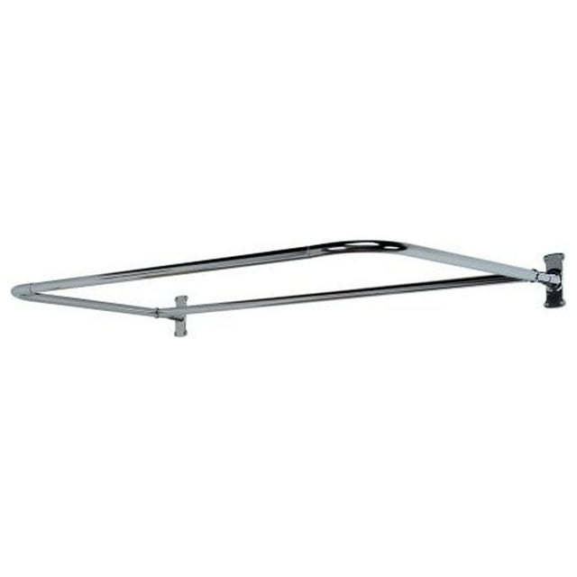 60'' D-Shaped Fixed Shower Curtain Rod