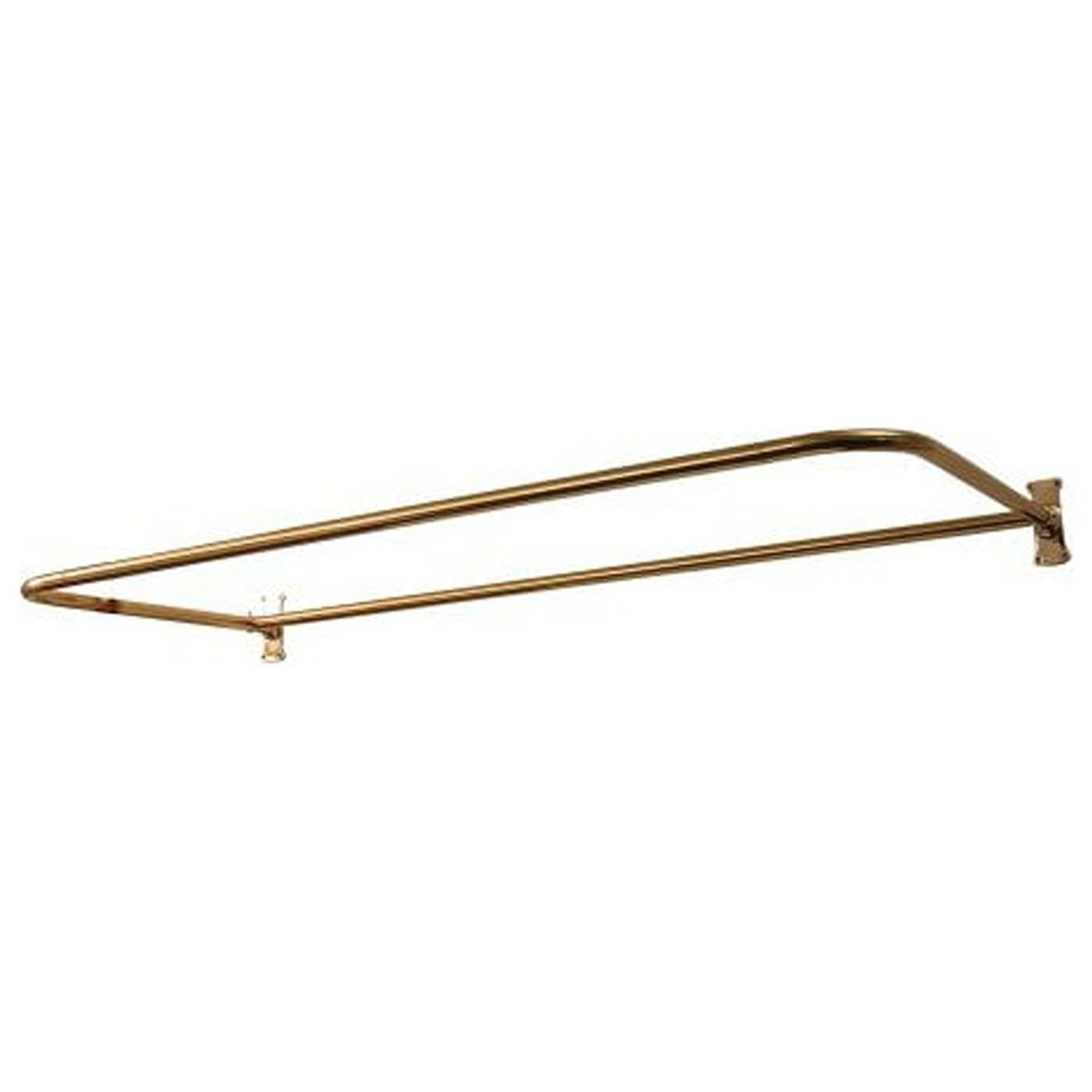 60'' D-Shaped Fixed Shower Curtain Rod