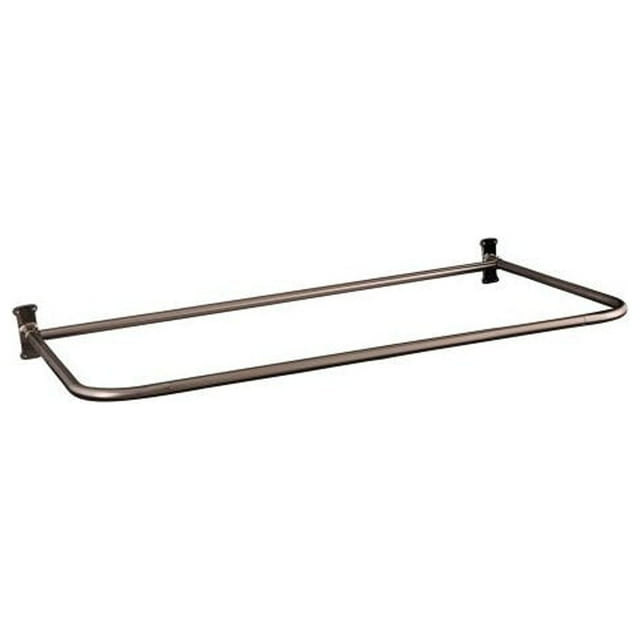 54'' D-Shaped Fixed Shower Curtain Rod