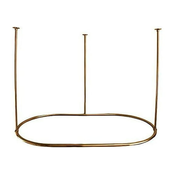 48'' Oval Shaped Fixed Shower Curtain Rod