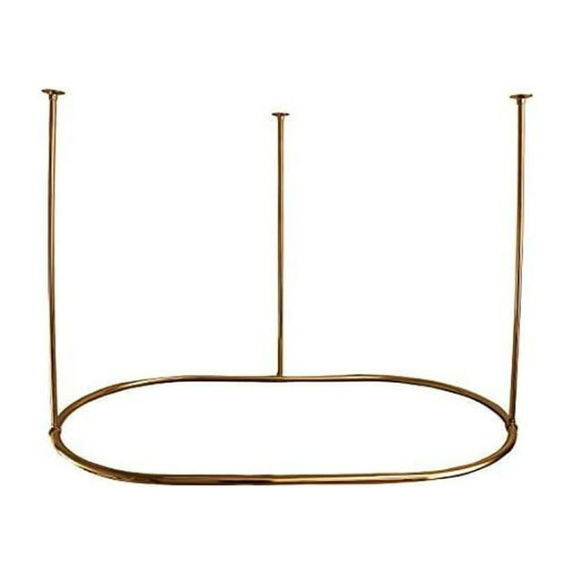 48'' Oval Shaped Fixed Shower Curtain Rod
