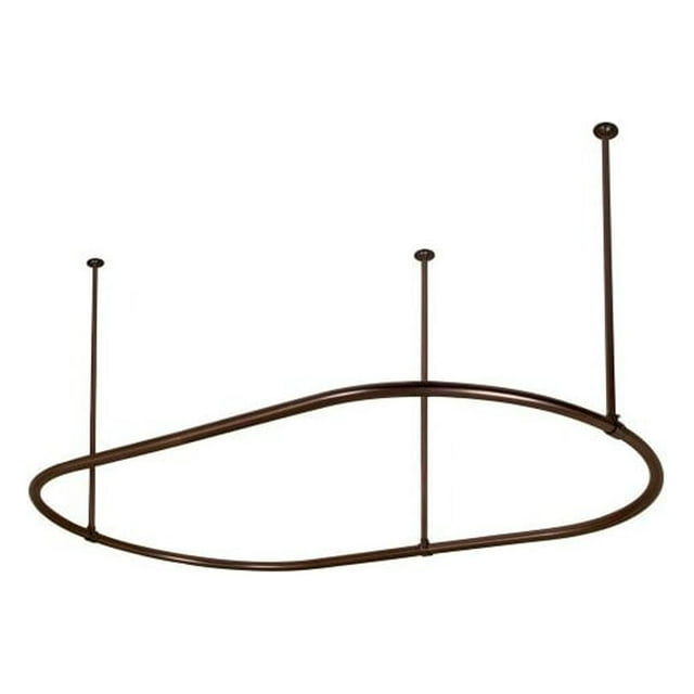 48'' Oval Shaped Fixed Shower Curtain Rod