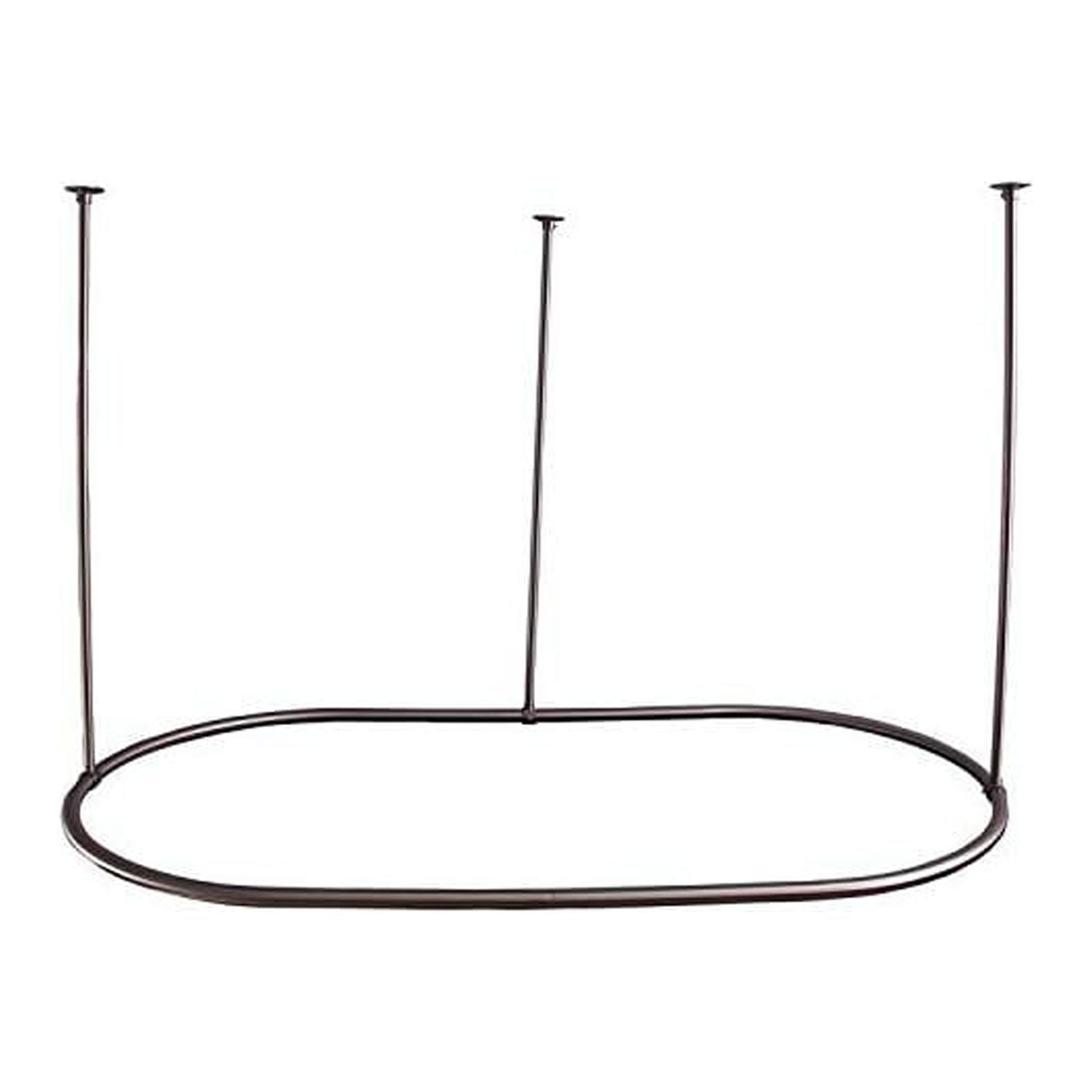 72'' Oval Shaped Fixed Shower Curtain Rod