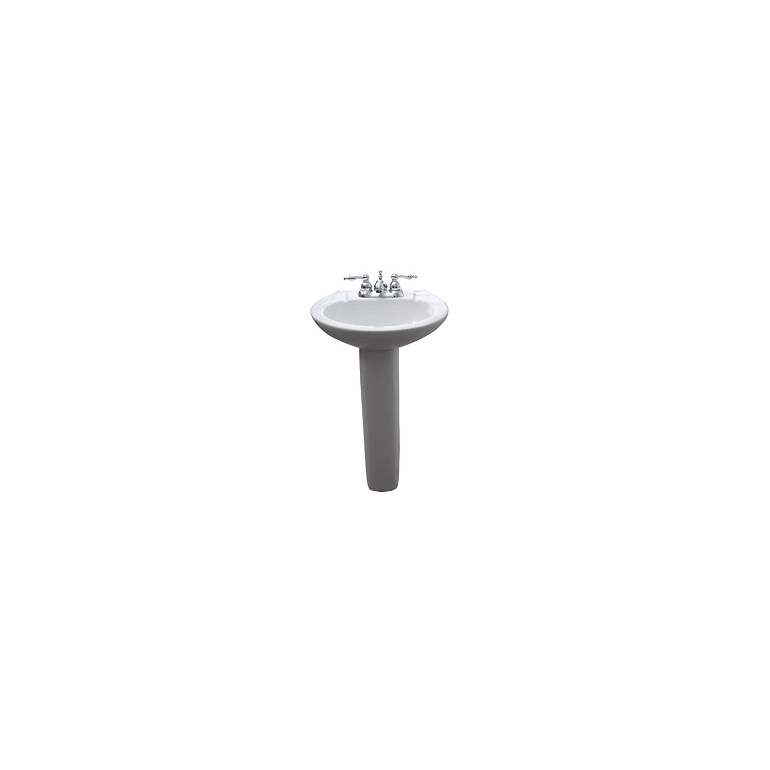 Barclay 14.75'' White Vitreous China Oval Bathroom Sink with Overflow