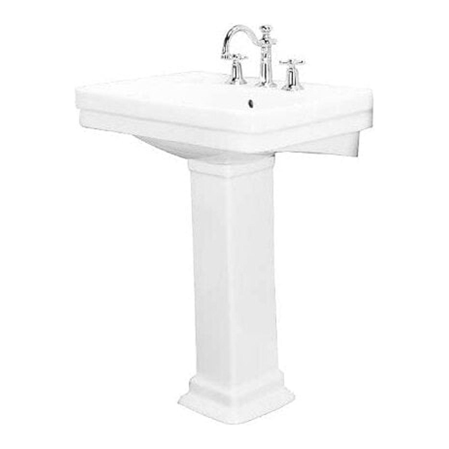 Barclay Sussex Vitreous China Rectangular Bathroom Sink with Overflow