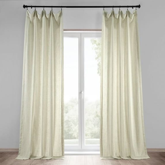 Barley Heavy Faux Linen Curtain (1 Panel), Barley, 50W X 96L