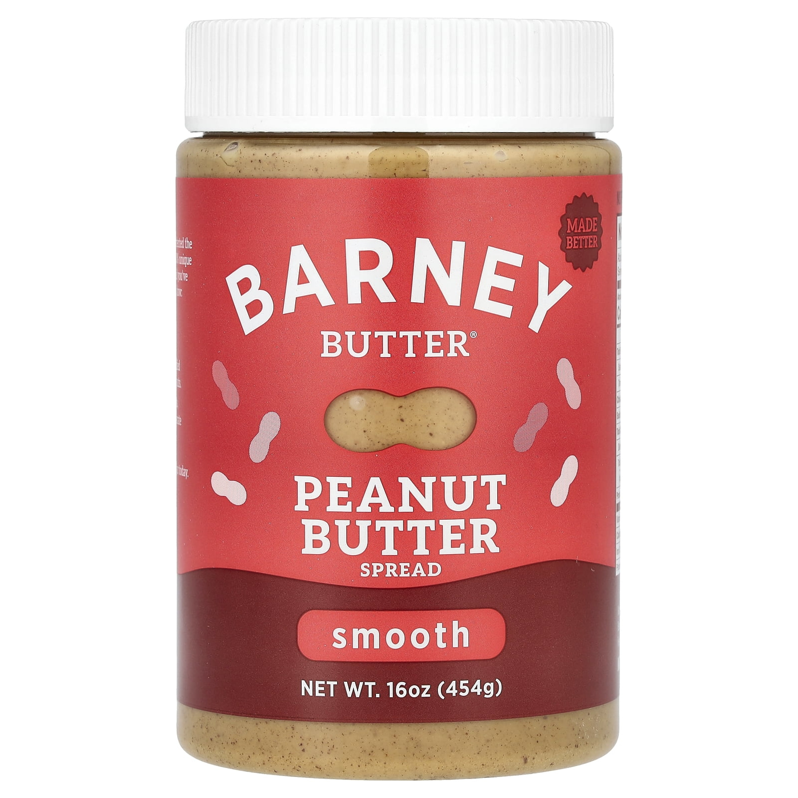 Barney Butter Peanut Butter Spread, Smooth, 16 oz (454 g)