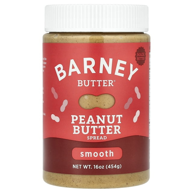 Barney Butter Peanut Butter Spread, Smooth, 16 oz (454 g)