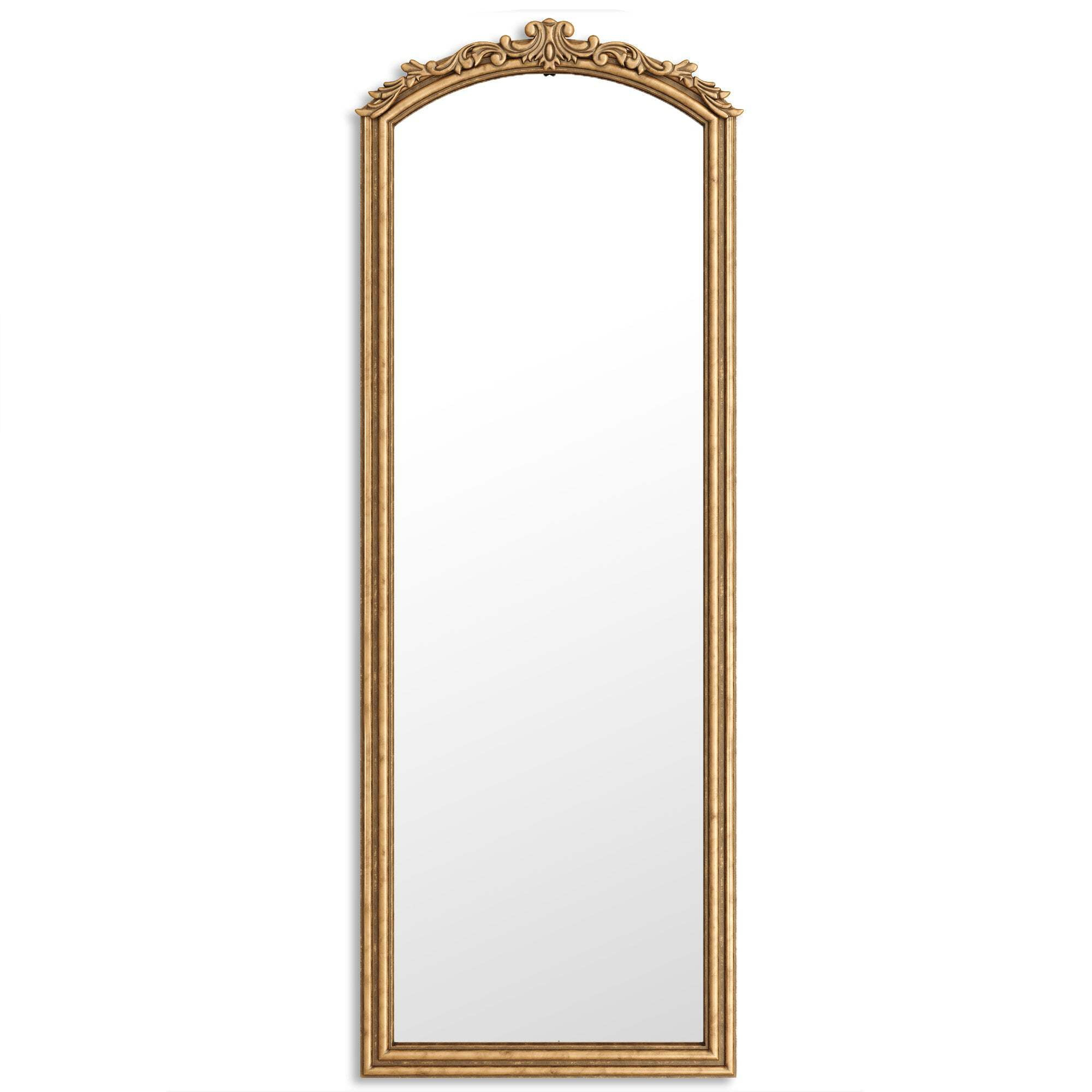 Barnyard Designs 22" x 64" Gold Victorian Full Length Floor Mirror with Ornate Carvings
