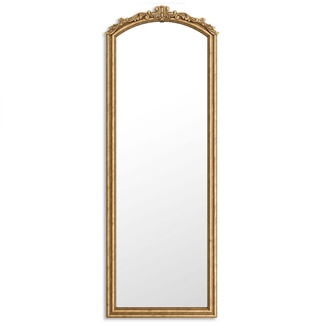 Barnyard Designs 22" x 64" Gold Victorian Full Length Floor Mirror with Ornate Carvings