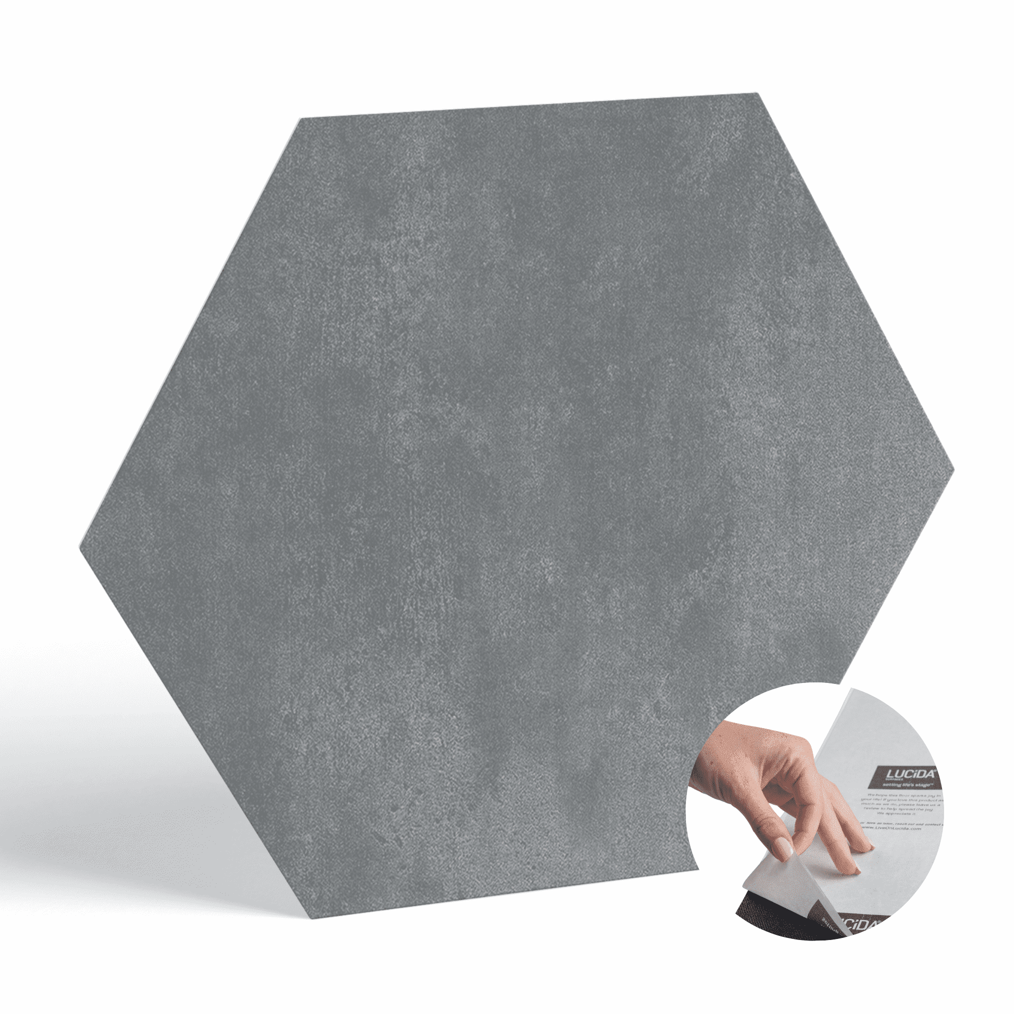BaseCore HEX Gray 12 MIL x 5.75 in. W Waterproof Peel and Stick Vinyl Plank Sample