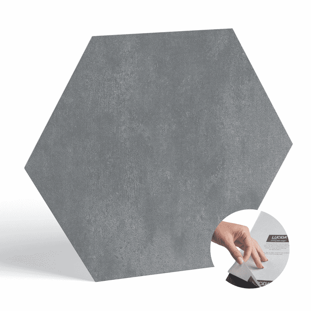 BaseCore HEX Gray 12 MIL x 5.75 in. W Waterproof Peel and Stick Vinyl Plank Sample