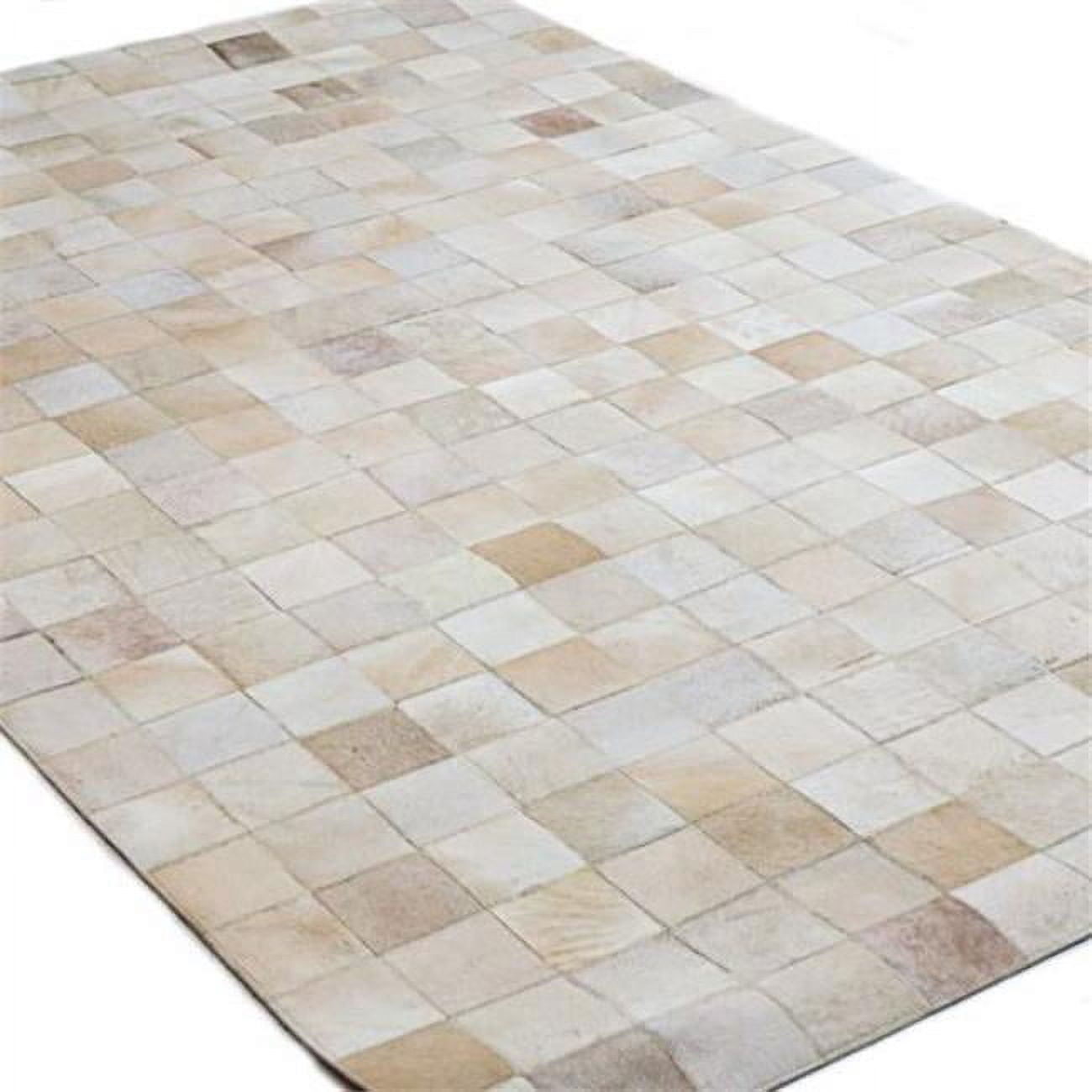 Bashian H112-CA-8X10-H44 8 x 10 ft. Santa Fe Contemporary Leather Hand Stitched Area Rug, Camel