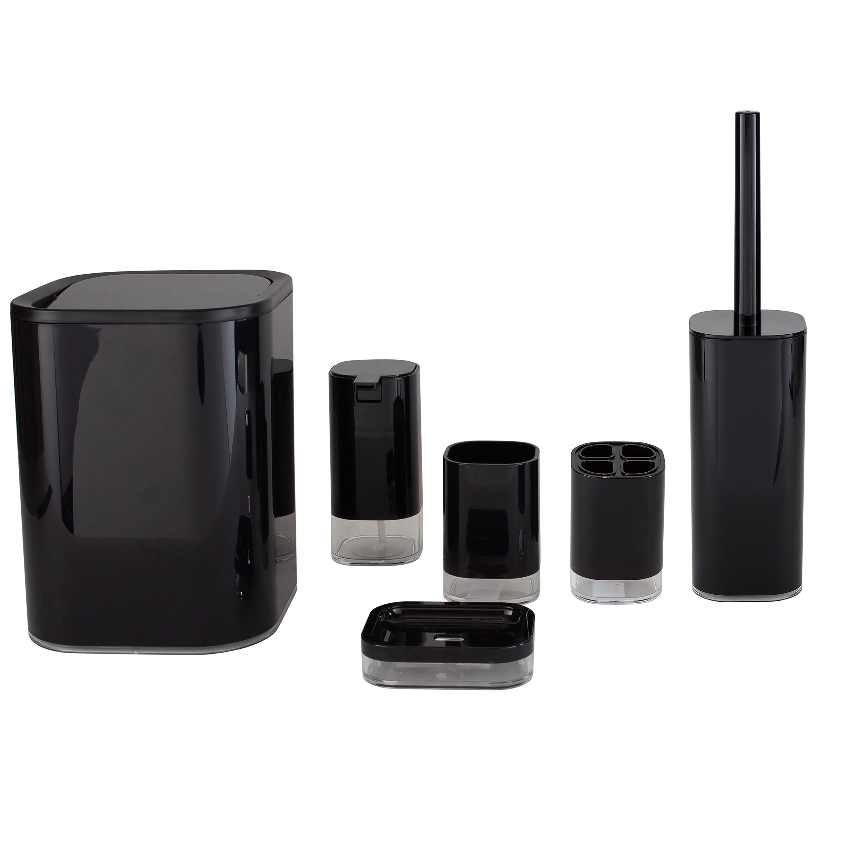 Bath Bliss 6 Piece Bathroom Set in Black