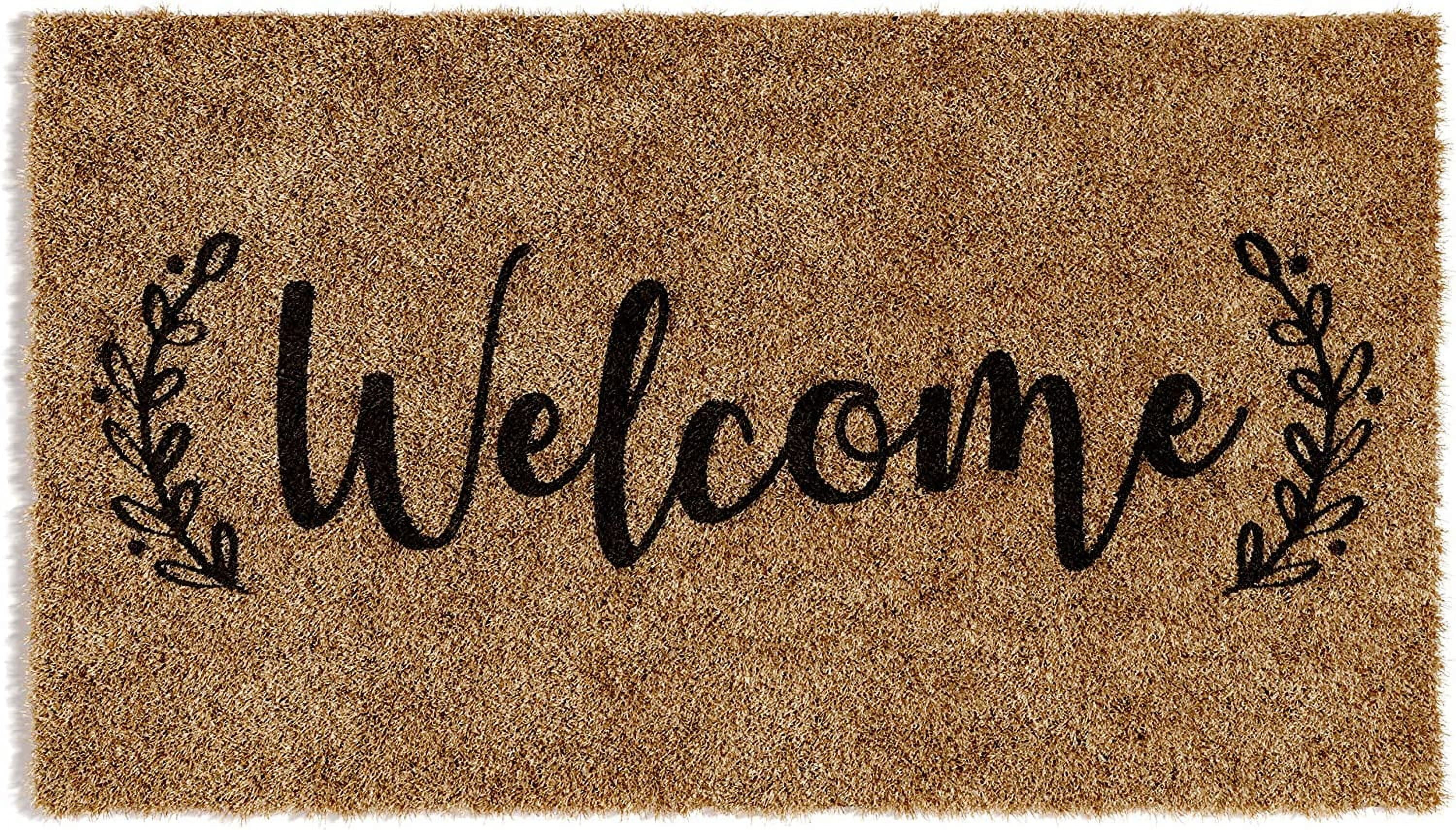 Bathroom Doormat Welcome Welcome Outdoors, Large Front Door Entrance Absorbent Anti-Dirty Non-Slip Entry Carpet, Low Profile Kitchen Door Mat Bedroom Carpet Porch Rugs 16 * 24in