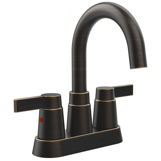 Bathroom Faucet Oil Rubbed Bronze 2-Handle Bathroom Sink Faucet 360 Degree High Arc Swivel Spout Centerset 4 Inch Vanity Faucet Bathroom Faucet 3 Holes Lavatory Faucet 93631