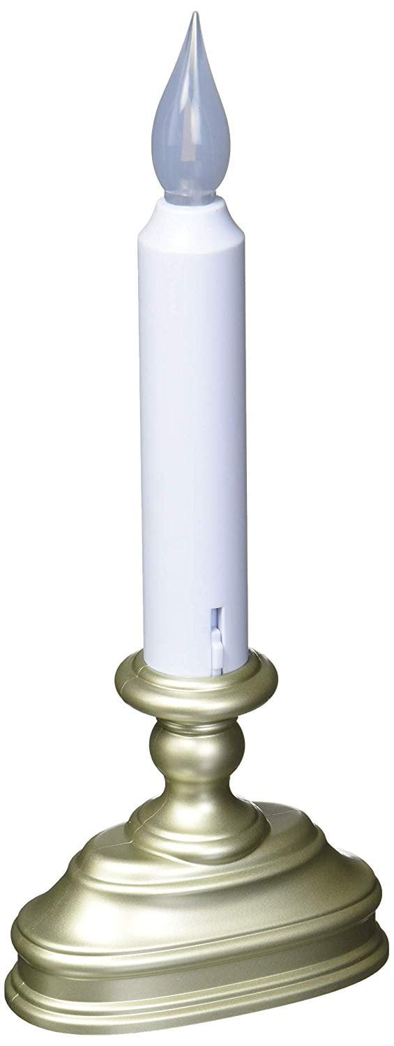 Battery Operated LED Window Candle with Sensor Pewter FPC1520P
