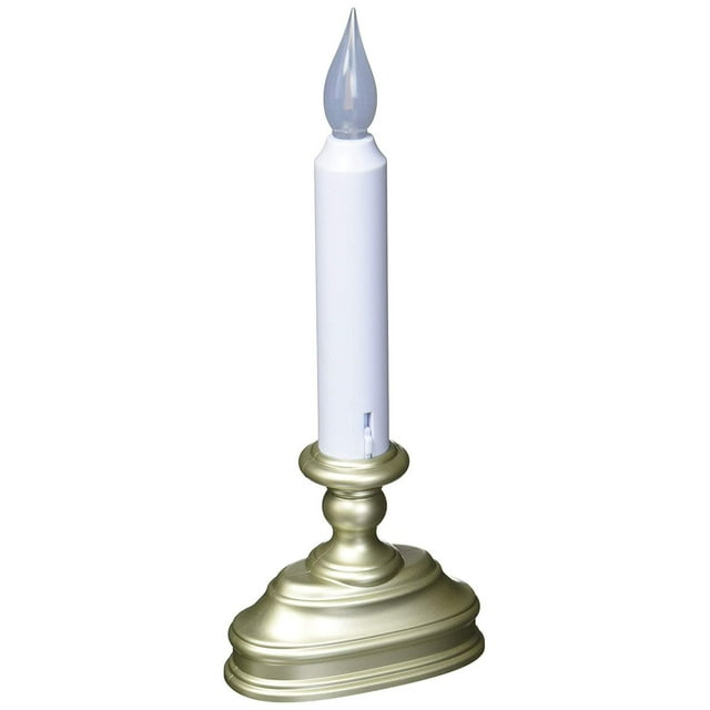 Battery Operated LED Window Candle with Sensor Pewter FPC1520P