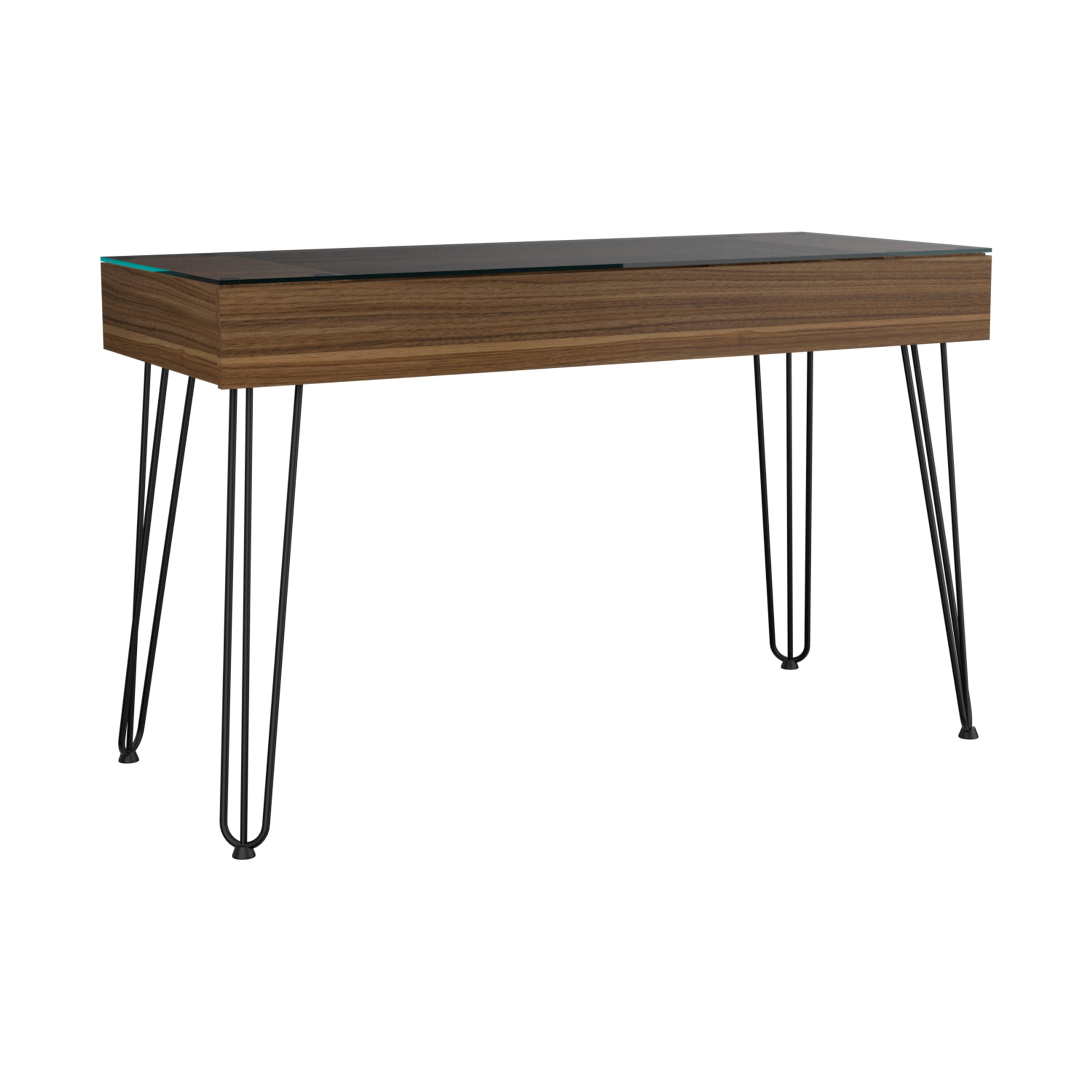 Baxter 120 Drawer Desk, Four Legs, One Drawer