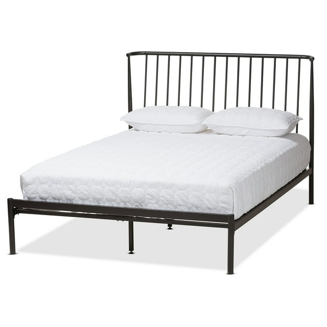 Baxton Studio Black Bronze Finished Metal Queen Size Platform Bed