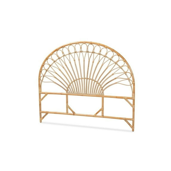 bali & pari Bohemian Natural Rattan Queen Size Standalone Headboard