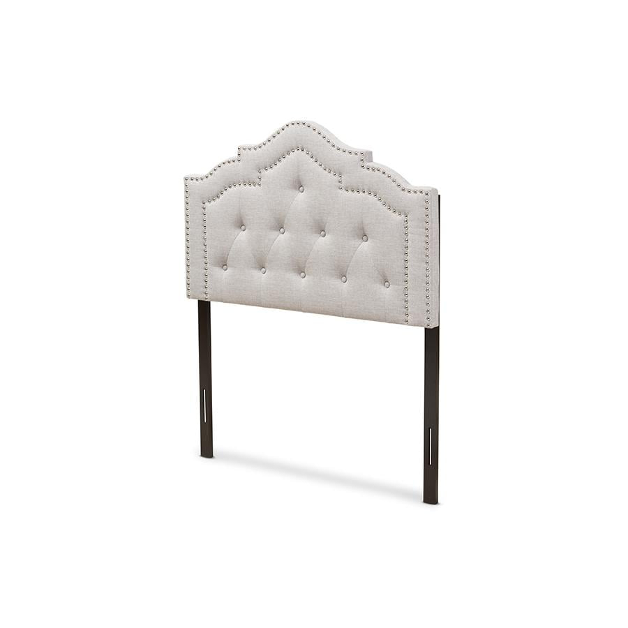 Baxton Studio Edith Modern and Contemporary Greyish Beige Fabric Twin Size Headboard,Wholesale Interiors