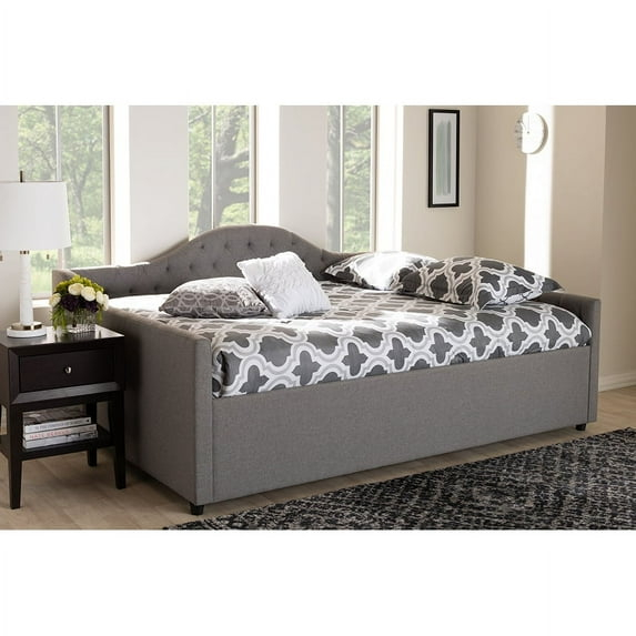 Baxton Studio Eliza Modern and Contemporary Fabric Upholstered Daybed