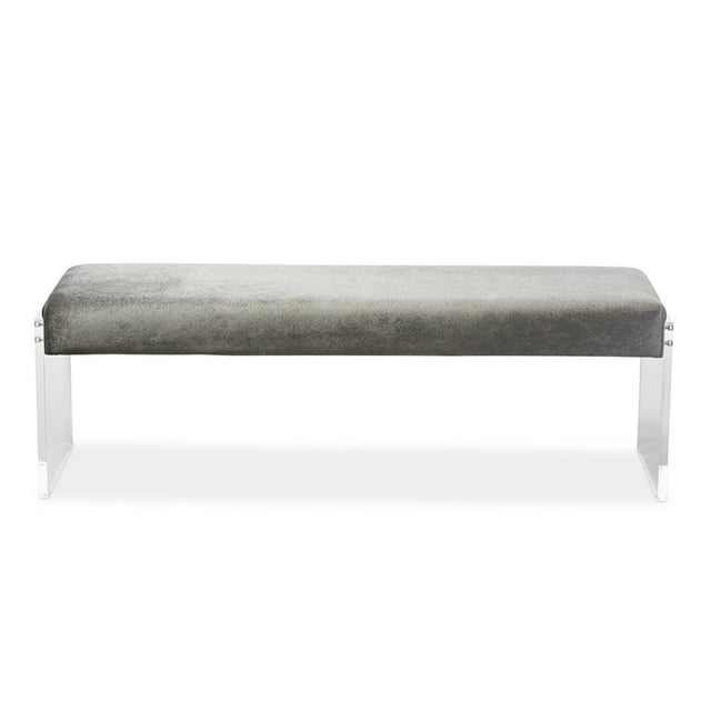 Polyester Blend Upholstered Bench