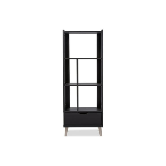 Baxton Studio Kalien Bookcase in Espresso
