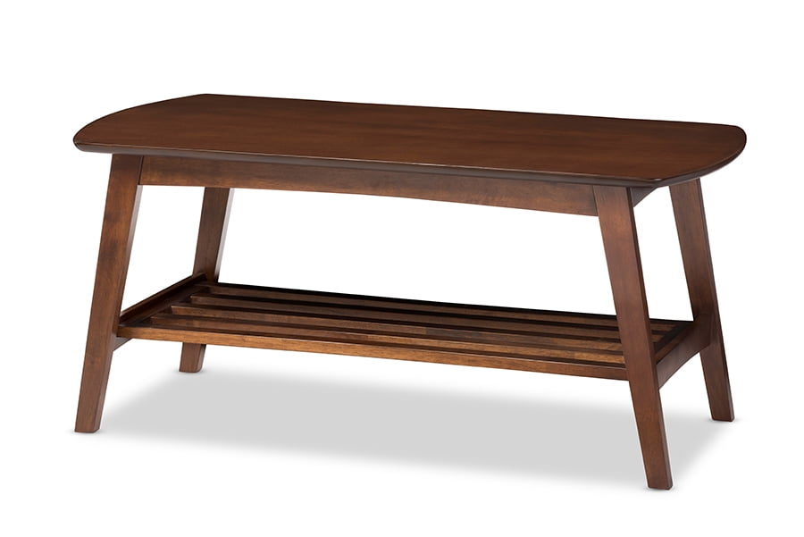 Baxton Studio Sacramento Scandinavian-Style Dark Walnut Coffee Table