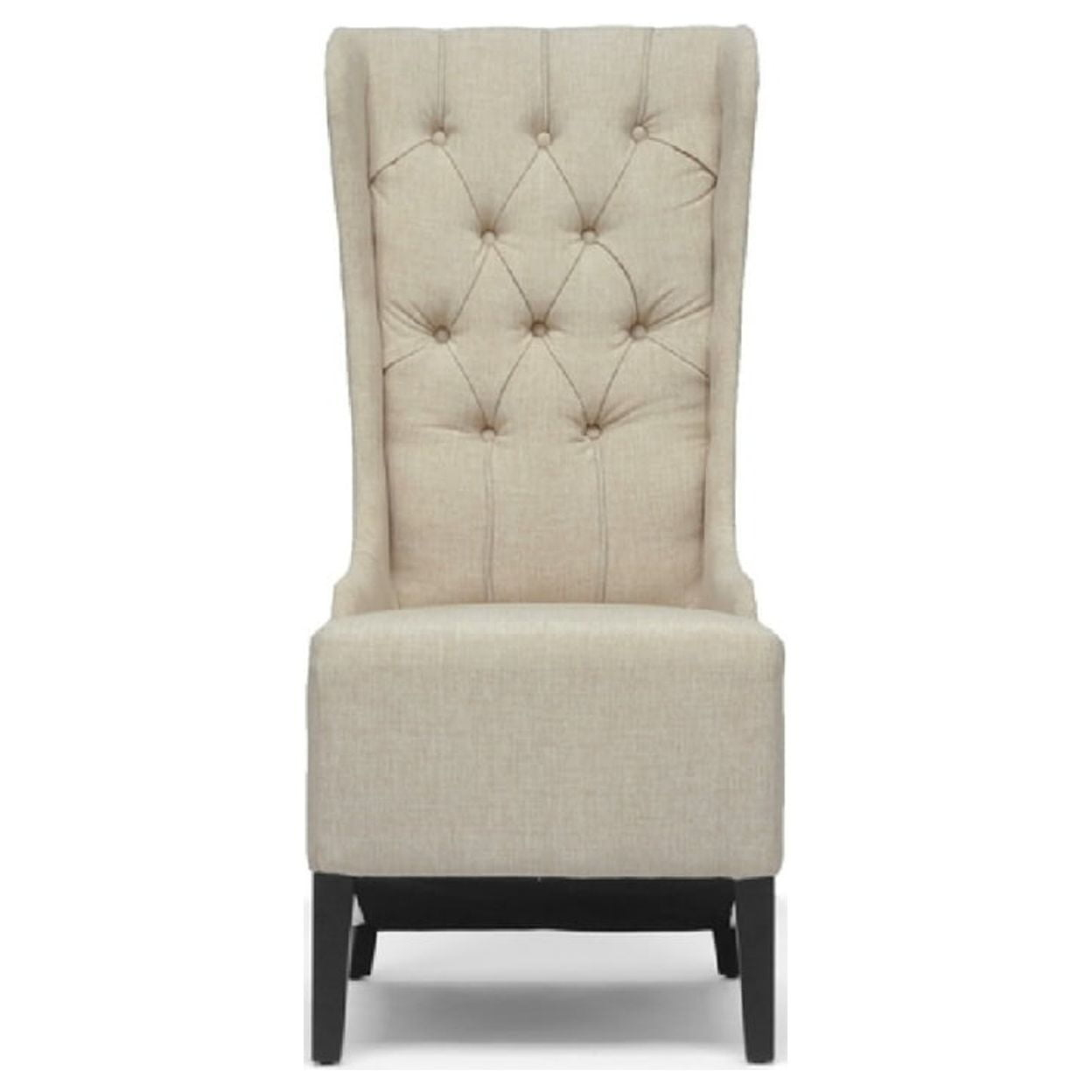 Vincent Linen Modern Accent Chair Beige - Baxton Studio