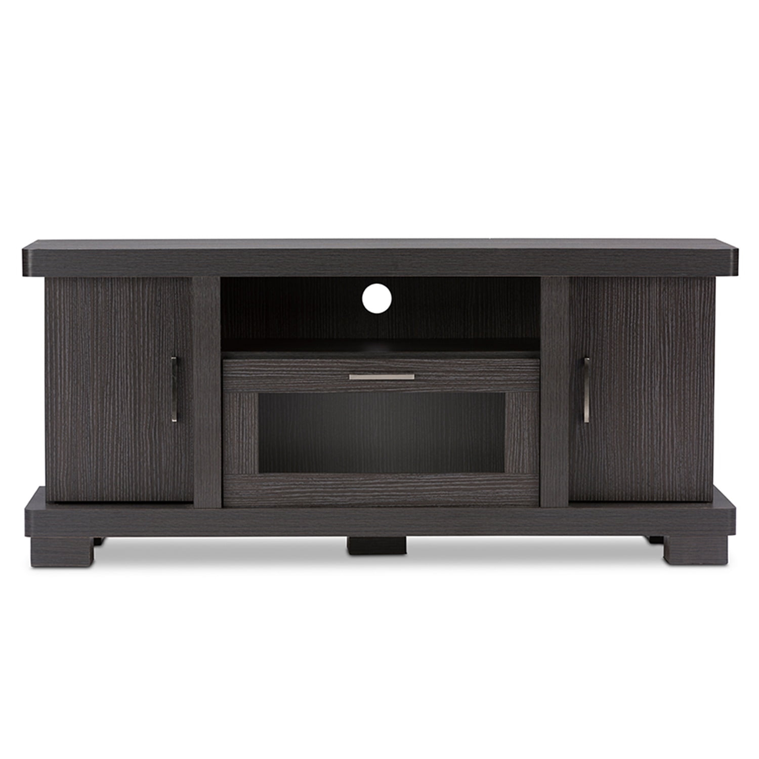 Viveka 2 Door TV Stand for TVs up to 46&#34; Dark Brown - Baxton Studio