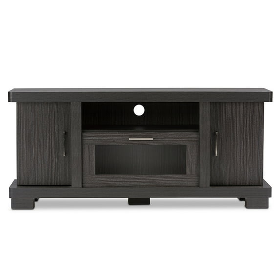 Viveka 2 Door TV Stand for TVs up to 46&#34; Dark Brown - Baxton Studio