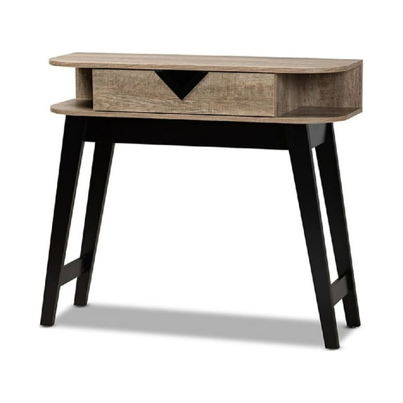Wales Wood 1 Drawer Console Table Light Brown - Baxton Studio