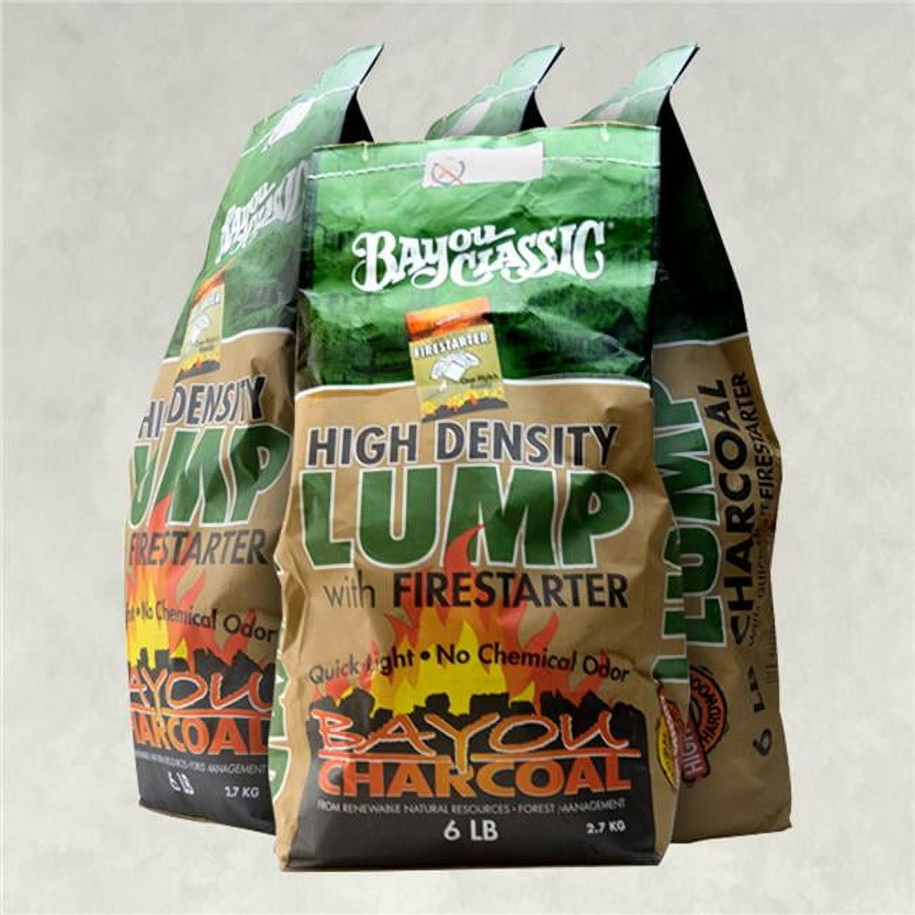 Bayou Classic Lump Charcoal with Firestarter 6 lb Bag