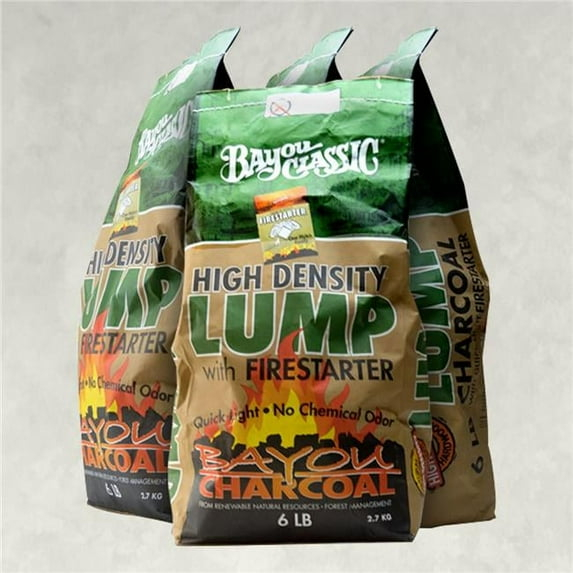 Bayou Classic Lump Charcoal with Firestarter 6 lb Bag