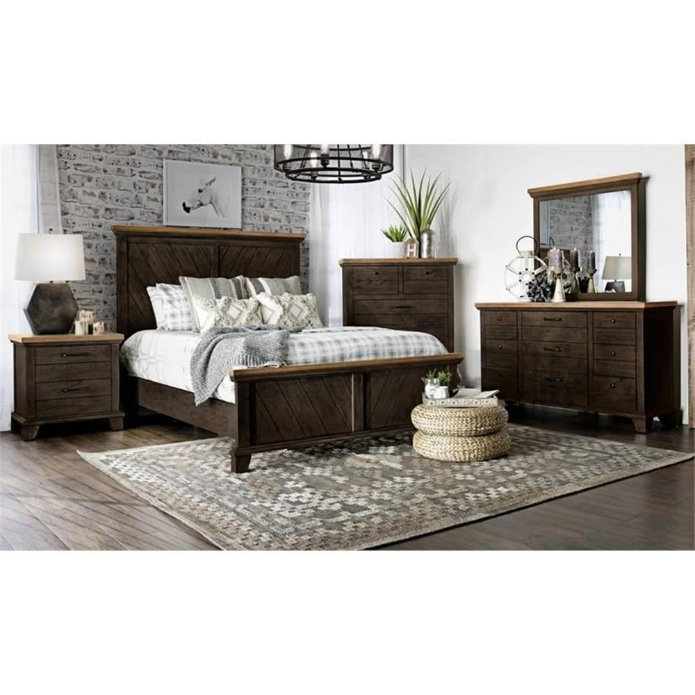 Bear Creek Chocolate and Honey Brown King 6-Piece Bedroom Set