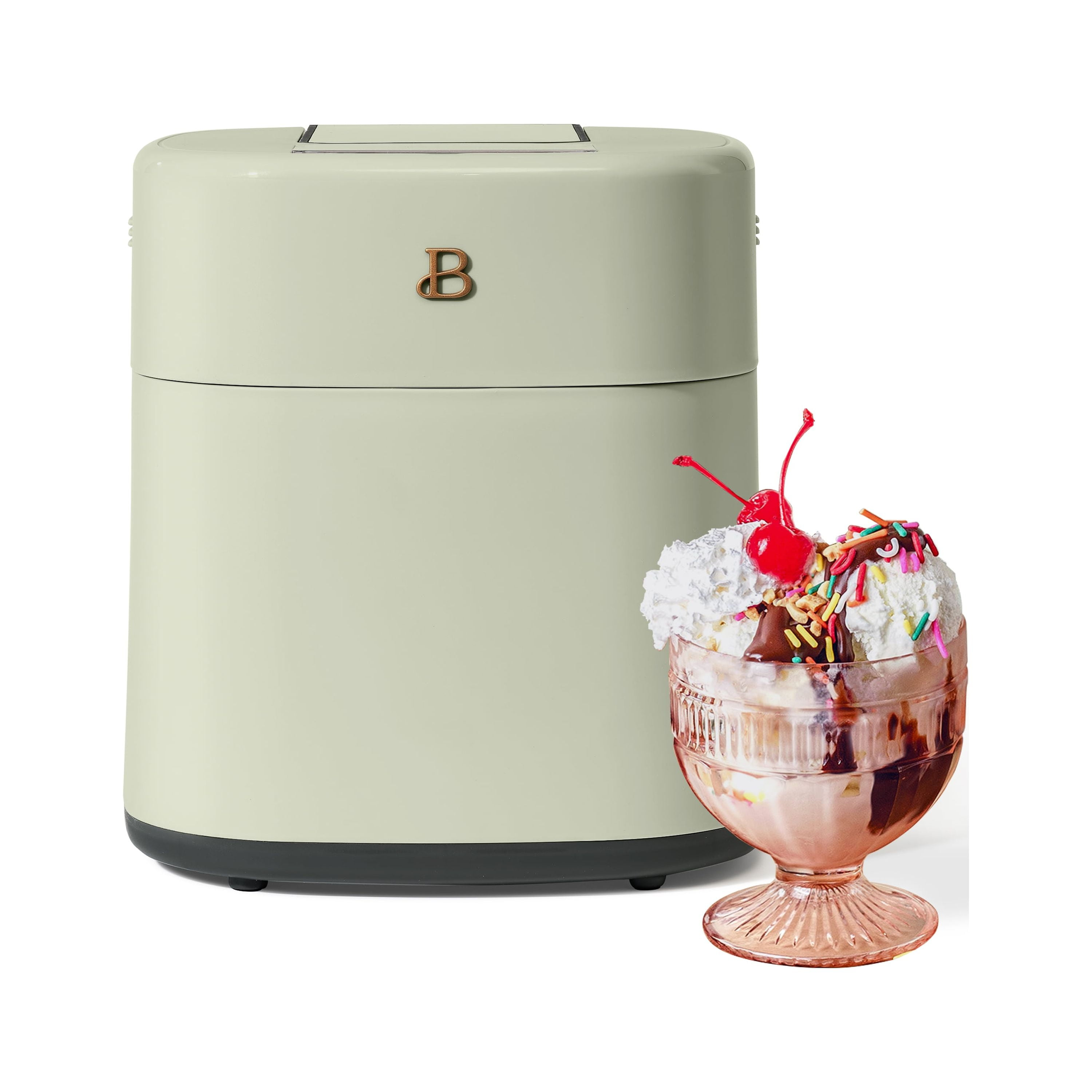 Beautiful 1.5 Qt Ice Cream Maker with Touch Activated Display, Sage Green by Drew Barrymore